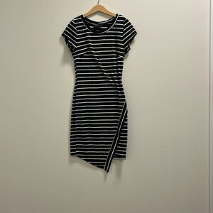 black and white dress